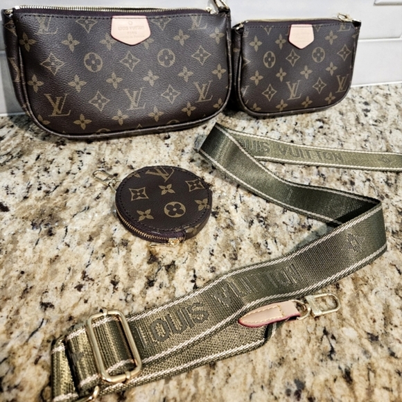 Monogram Multi Pochette Accessories Green quitar strap crossbody bag - Picture 5 of 10